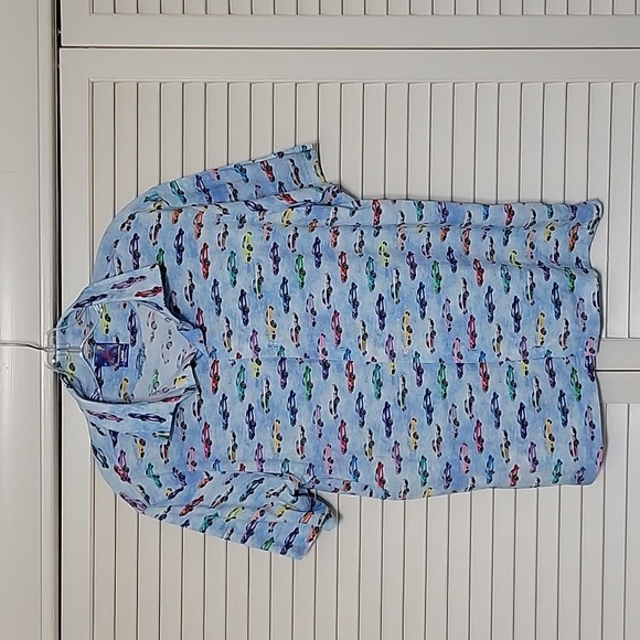 Car themed short sleeve shirt L - Picture 1 of 4